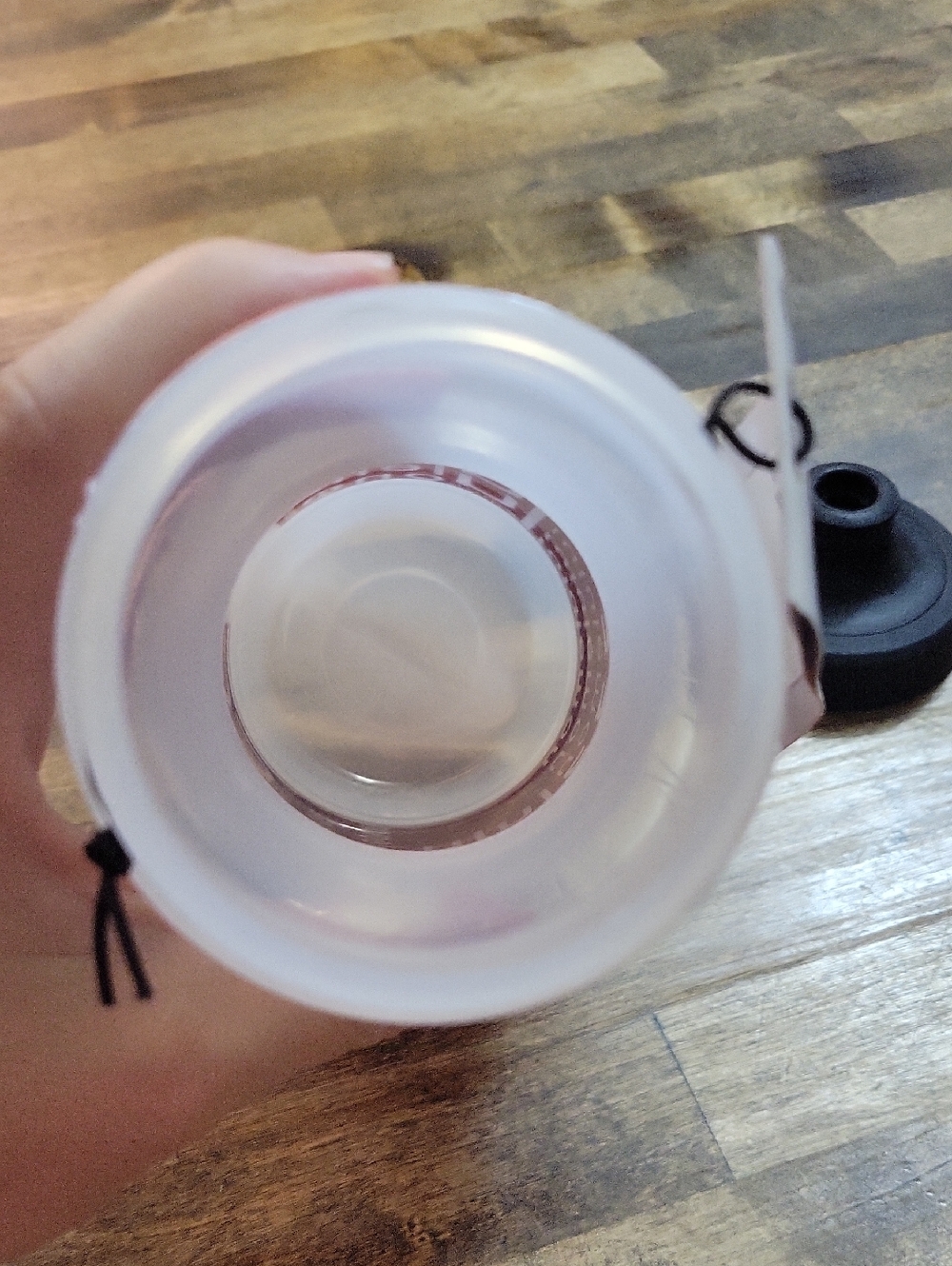 lululemon athletica Clear Water Bottle with Brown Graphic and Black Lid Purist - Picture 6 of 10